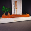 Skyline Alphen aan den Rijn Palissander houten cadeau decoratie relatiegeschenk van WoodWideCities