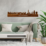 Skyline Antwerpen Palissander houten cadeau decoratie relatiegeschenk van WoodWideCities
