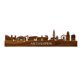 Skyline Antwerpen Palissander houten cadeau decoratie relatiegeschenk van WoodWideCities