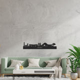 Skyline Aruba Zwart houten cadeau decoratie relatiegeschenk van WoodWideCities