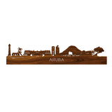Skyline Aruba Palissander houten cadeau decoratie relatiegeschenk van WoodWideCities