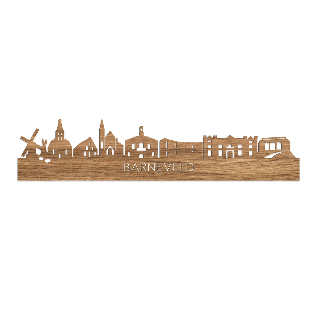 Skyline Barneveld Eiken houten cadeau decoratie relatiegeschenk van WoodWideCities