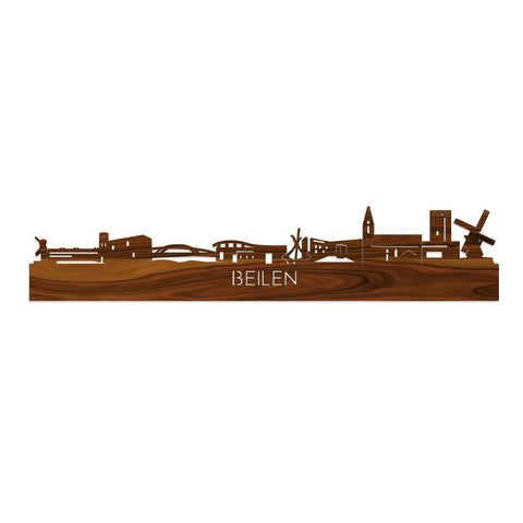 Skyline Beilen Palissander houten cadeau decoratie relatiegeschenk van WoodWideCities