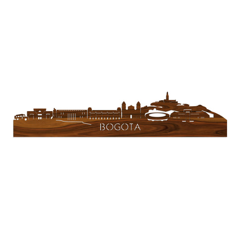 Skyline Bogotá Palissander houten cadeau decoratie relatiegeschenk van WoodWideCities