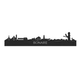 Skyline Bonaire Zwart houten cadeau decoratie relatiegeschenk van WoodWideCities