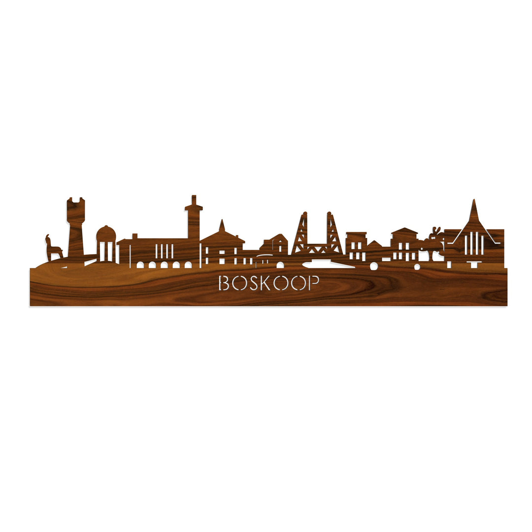 Skyline Boskoop Palissander houten cadeau decoratie relatiegeschenk van WoodWideCities