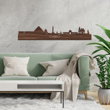 Skyline Cairo Noten houten cadeau decoratie relatiegeschenk van WoodWideCities