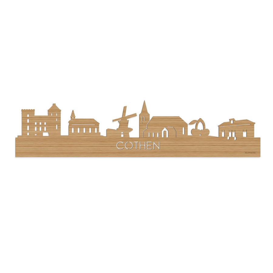 Skyline Cothen Bamboe houten cadeau decoratie relatiegeschenk van WoodWideCities