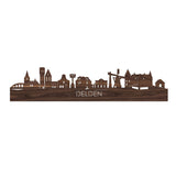 Skyline Delden Noten houten cadeau decoratie relatiegeschenk van WoodWideCities