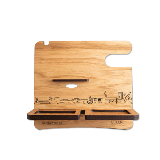 Skyline Desk Organizer Beilen houten cadeau decoratie relatiegeschenk van WoodWideCities