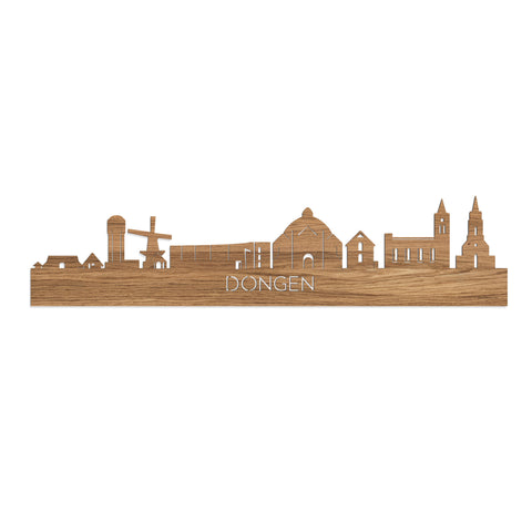 Skyline Dongen Eiken houten cadeau decoratie relatiegeschenk van WoodWideCities