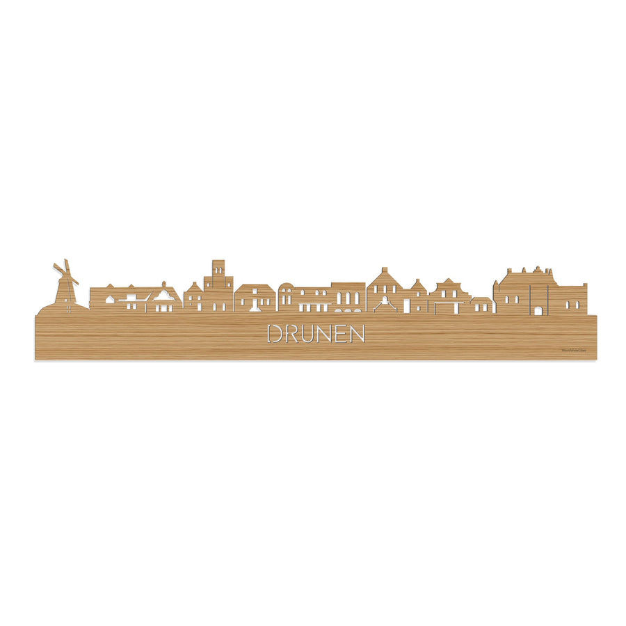 Skyline Drunen Bamboe houten cadeau decoratie relatiegeschenk van WoodWideCities