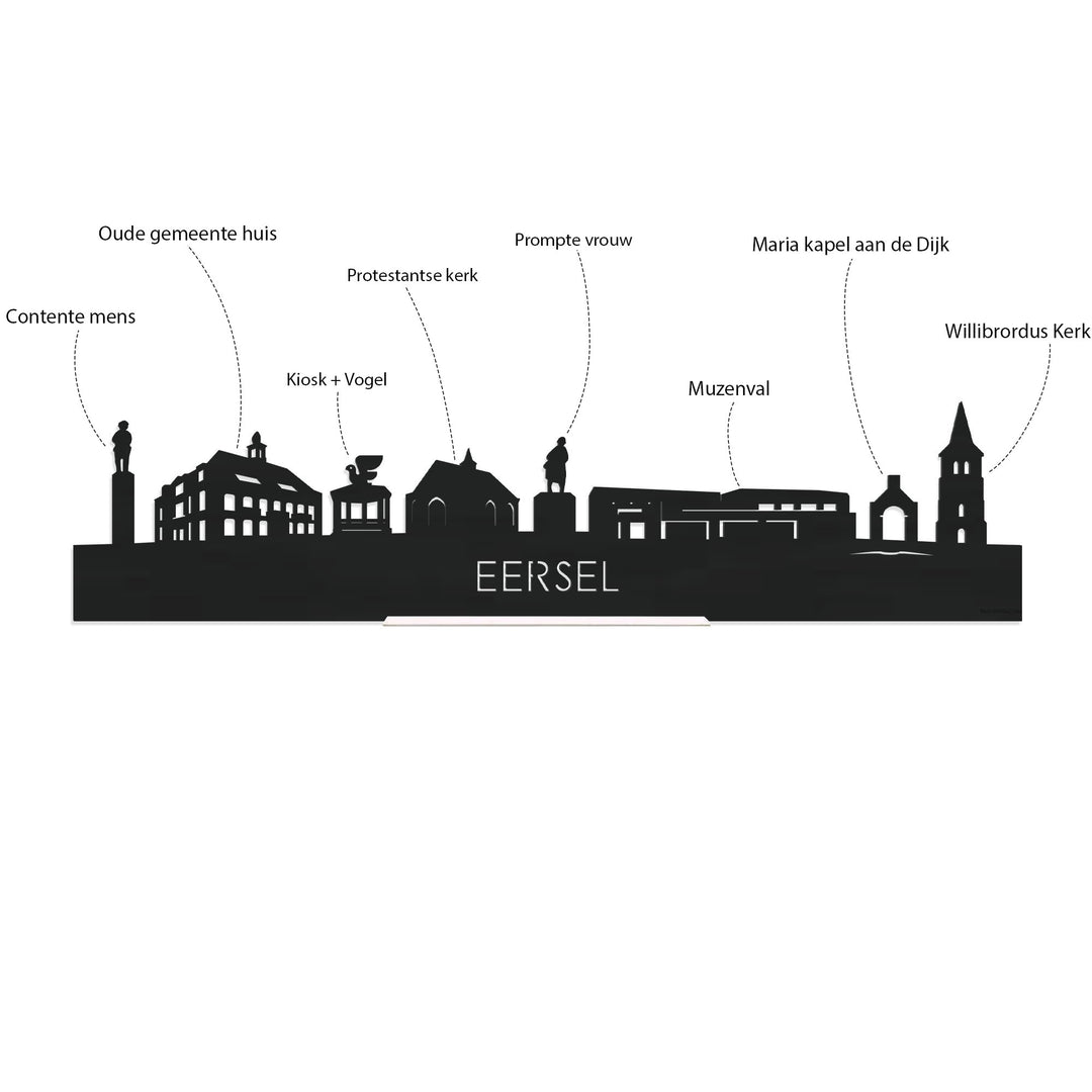 Skyline Eersel Bamboe houten cadeau decoratie relatiegeschenk van WoodWideCities