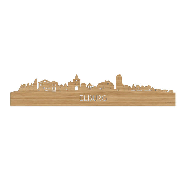 Skyline Elburg Bamboe houten cadeau decoratie relatiegeschenk van WoodWideCities