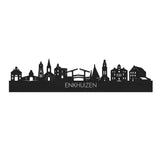 Skyline Enkhuizen Zwart houten cadeau decoratie relatiegeschenk van WoodWideCities