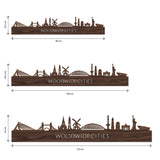 Skyline Enkhuizen Noten houten cadeau decoratie relatiegeschenk van WoodWideCities