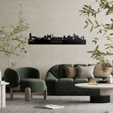 Skyline Fryslan Zwart glanzend gerecycled kunststof cadeau decoratie relatiegeschenk van WoodWideCities