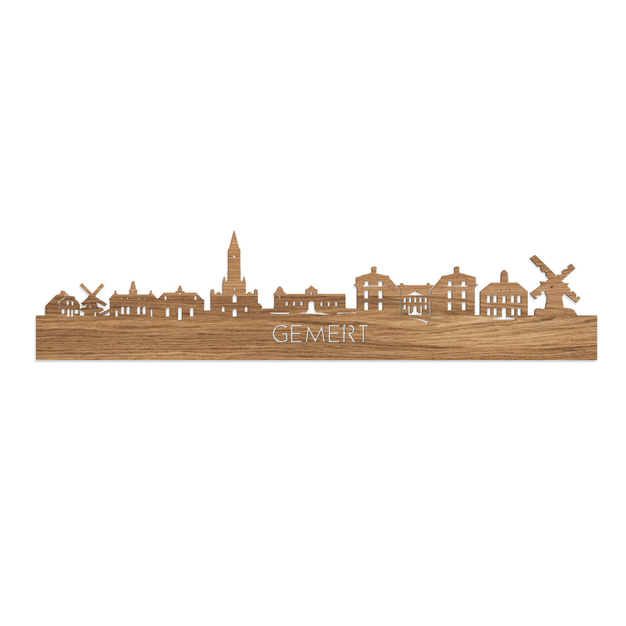 Skyline Gemert Eiken houten cadeau decoratie relatiegeschenk van WoodWideCities