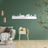 Skyline Gorinchem Wit glanzend gerecycled kunststof cadeau decoratie relatiegeschenk van WoodWideCities
