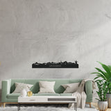Skyline Groesbeek Zwart houten cadeau decoratie relatiegeschenk van WoodWideCities