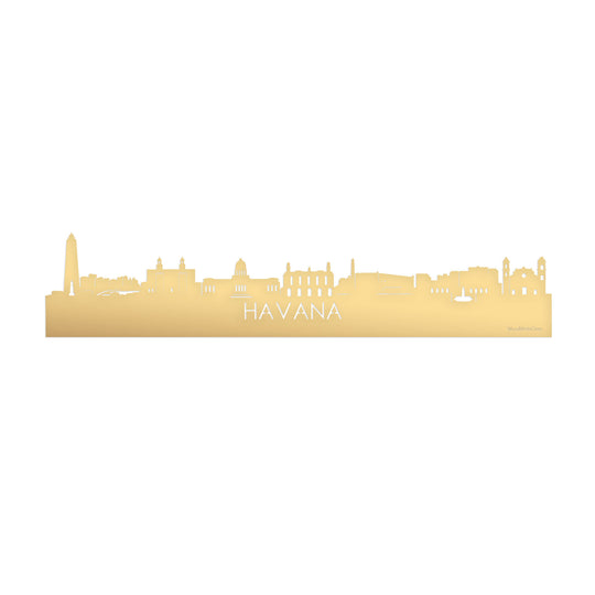 Skyline Havana Metallic Goud gerecycled kunststof cadeau decoratie relatiegeschenk van WoodWideCities