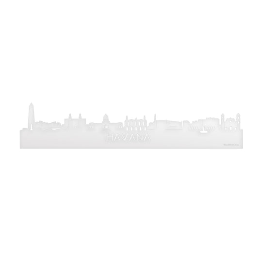 Skyline Havana Wit glanzend gerecycled kunststof cadeau decoratie relatiegeschenk van WoodWideCities