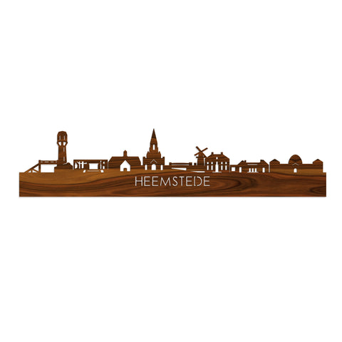 Skyline Heemstede Palissander houten cadeau decoratie relatiegeschenk van WoodWideCities