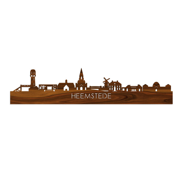 Skyline Heemstede Palissander houten cadeau decoratie relatiegeschenk van WoodWideCities