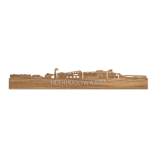 Skyline Heerhugowaard Eiken houten cadeau decoratie relatiegeschenk van WoodWideCities