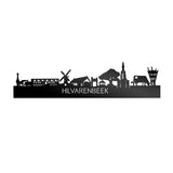 Skyline Hilvarenbeek Zwart glanzend gerecycled kunststof cadeau decoratie relatiegeschenk van WoodWideCities