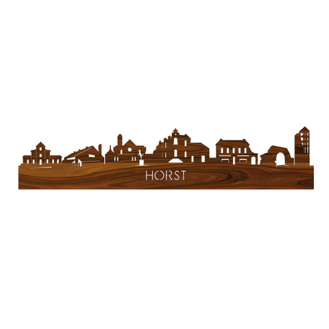 Skyline Horst Palissander houten cadeau decoratie relatiegeschenk van WoodWideCities