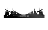 Skyline Kinderdijk Zwart Glanzend