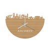 Skyline Klok Aalsmeer Bamboe houten cadeau wanddecoratie relatiegeschenk van WoodWideCities