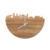 Skyline Klok Aalsmeer Eiken houten cadeau wanddecoratie relatiegeschenk van WoodWideCities