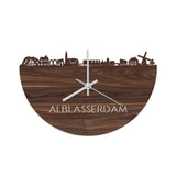 Skyline Klok Alblasserdam Noten houten cadeau decoratie relatiegeschenk van WoodWideCities
