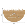 Skyline Klok Alkmaar Bamboe houten cadeau wanddecoratie relatiegeschenk van WoodWideCities