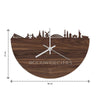 Skyline Klok Almelo Noten houten cadeau wanddecoratie relatiegeschenk van WoodWideCities