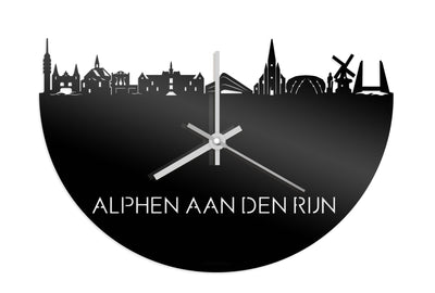 Skyline Klok Alphen aan den Rijn Zwart Glanzend