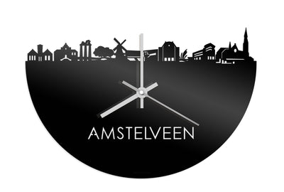 Skyline Clock Amstelveen Black Glossy