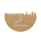 Skyline Klok Antwerpen Bamboe houten cadeau decoratie relatiegeschenk van WoodWideCities