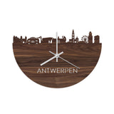 Skyline Klok Antwerpen Noten houten cadeau decoratie relatiegeschenk van WoodWideCities