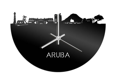 Skyline Klok Aruba Zwart Glanzend