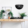 Skyline Klok Beuningen Zwart glanzend gerecycled kunststof cadeau wanddecoratie relatiegeschenk van WoodWideCities