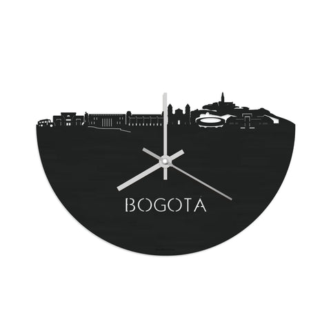Skyline Klok Bogotá Black Zwart houten cadeau decoratie relatiegeschenk van WoodWideCities