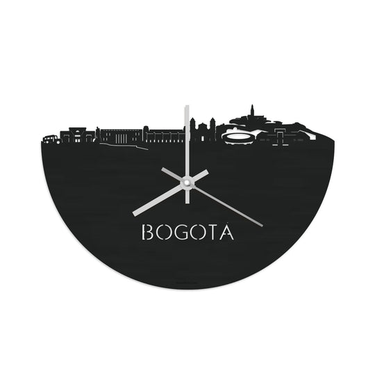Skyline Klok Bogotá Black Zwart houten cadeau decoratie relatiegeschenk van WoodWideCities