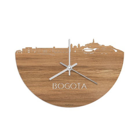 Skyline Klok Bogotá Eiken houten cadeau decoratie relatiegeschenk van WoodWideCities
