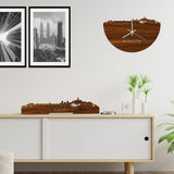 Skyline Klok Bogotá Palissander houten cadeau decoratie relatiegeschenk van WoodWideCities