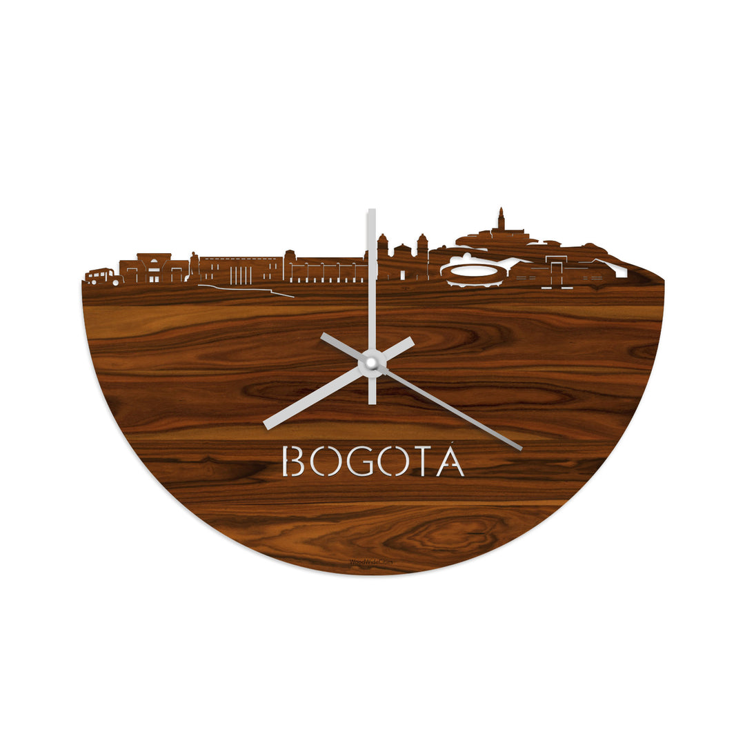 Skyline Klok Bogotá Palissander houten cadeau decoratie relatiegeschenk van WoodWideCities
