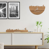 Skyline Klok Bonaire Eiken houten cadeau decoratie relatiegeschenk van WoodWideCities