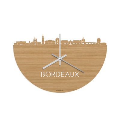 Skyline Clock Bordeaux Bamboo